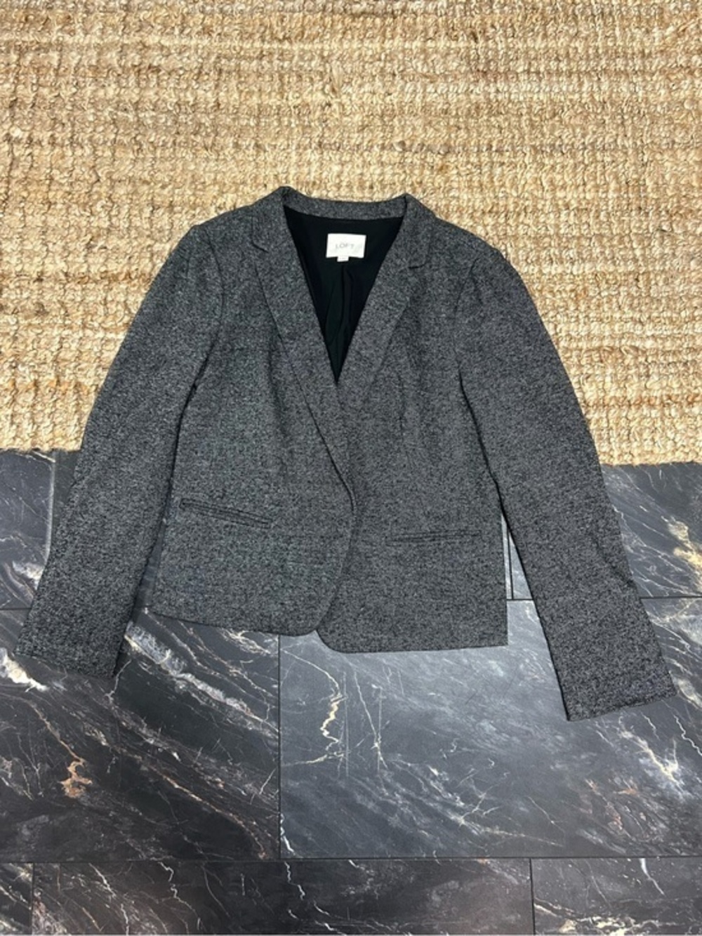 LOFT Charcoal Gray Tailored Blazer Jacket - Picture 1 of 3
